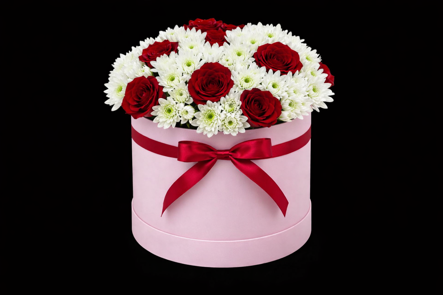 Red roses 10pcs with chrysanthemum white best gift
