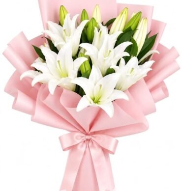20 stems of white Lily Bouquet