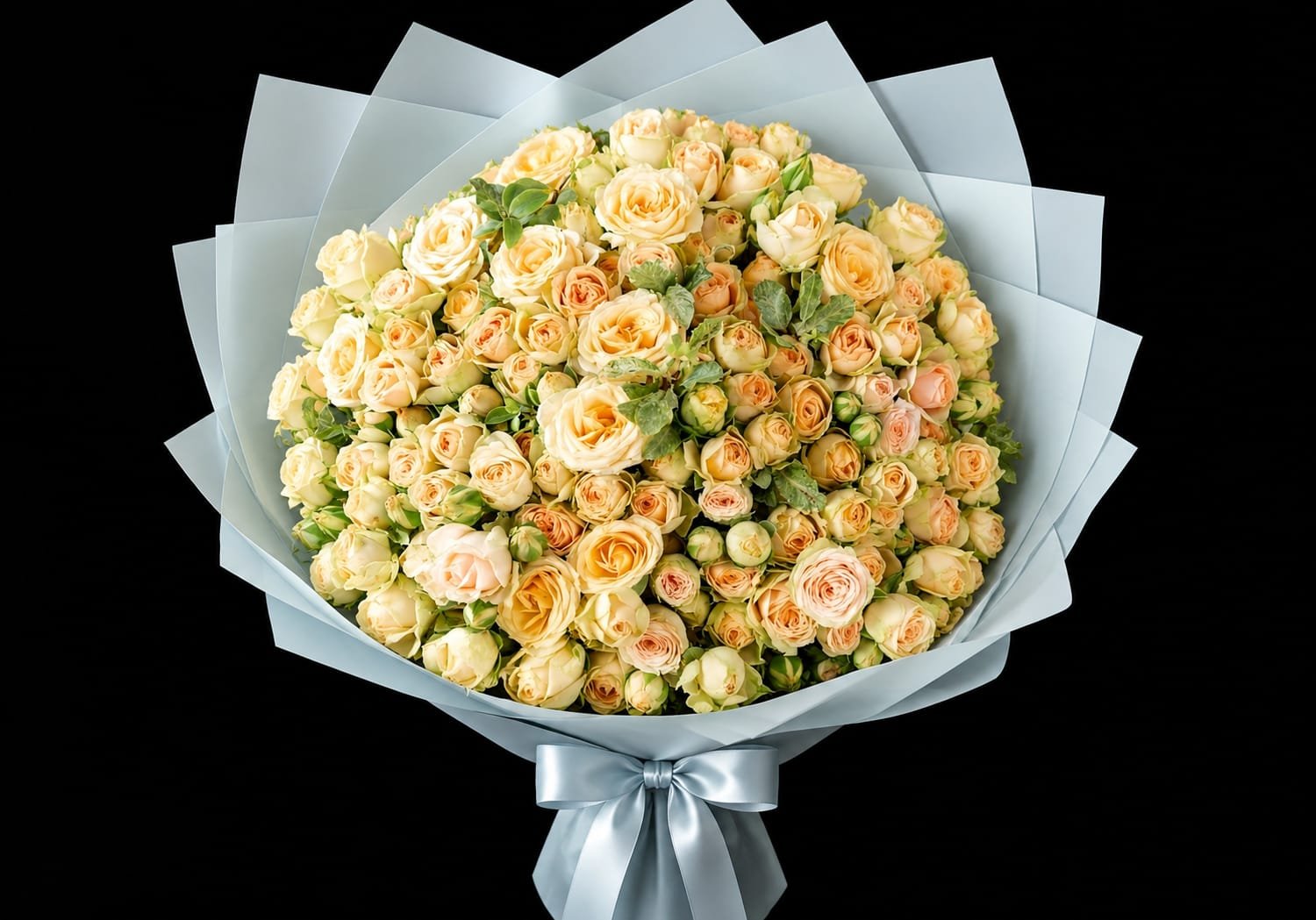 Peach Spray Roses big bouquet around 40 to 50 stems