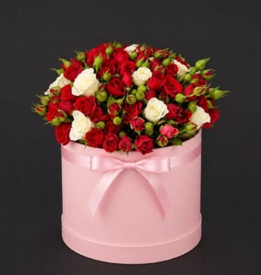 Red and White spray roses For Love