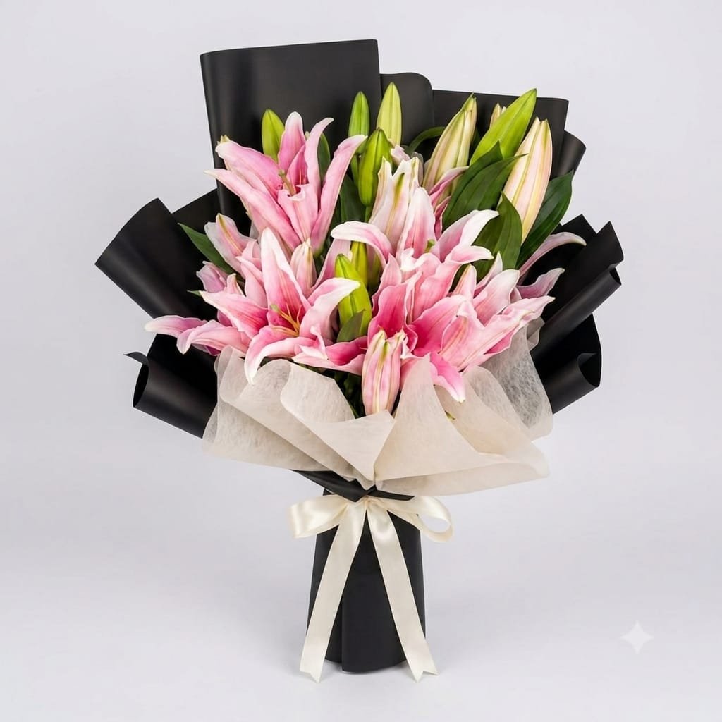 Pink Lilly 10stem bouquet