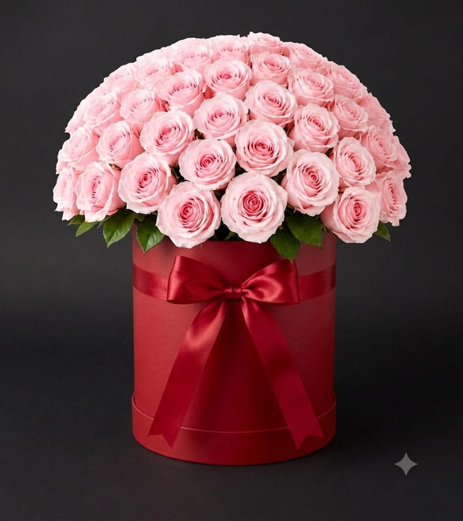 101 0hara Roses inside the round box