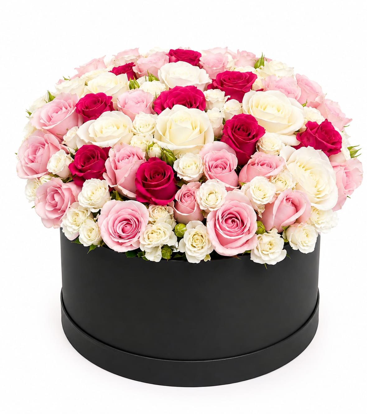 Mix Spray Roses with dark pink and white roses 90 to 100 pcs
